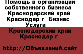 Помощь в организации собственного бизнеса - Краснодарский край, Краснодар г. Бизнес » Услуги   . Краснодарский край,Краснодар г.